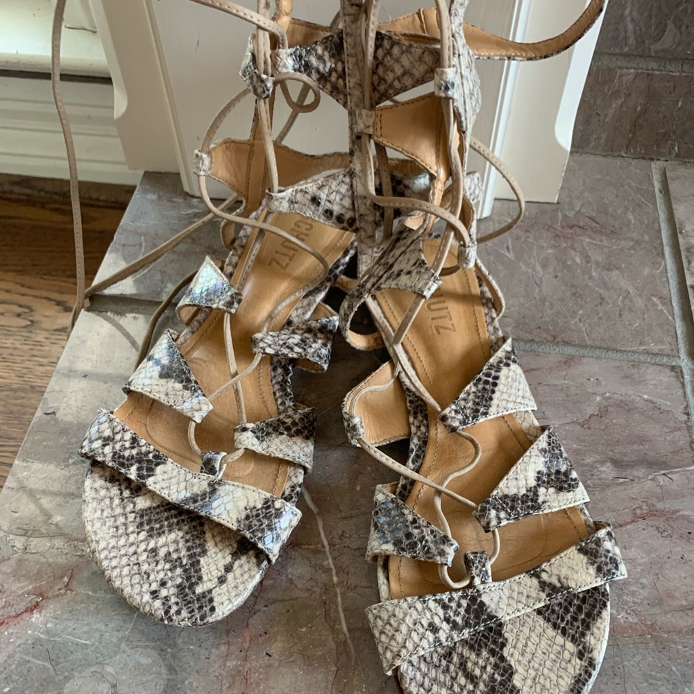 Schutz Lace-up Sandals